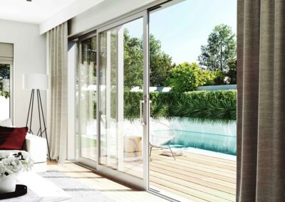 thermoglaz christchurch stacker sliding door pool view